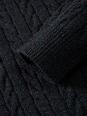 Men's Old Money Style 100% Wool Ribbed Knit Top