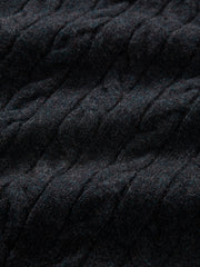 Men's Old Money Style 100% Wool Ribbed Knit Top