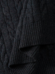 Men's Old Money Style 100% Wool Ribbed Knit Top