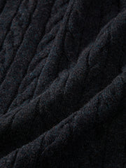Men's Old Money Style 100% Wool Ribbed Knit Top