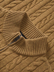 Men's Old Money Style 100% Wool Ribbed Knit Top