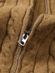 Men's Old Money Style 100% Wool Ribbed Knit Top