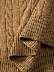 Men's Old Money Style 100% Wool Ribbed Knit Top