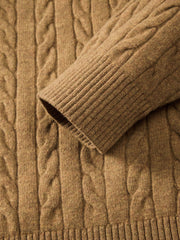 Men's Old Money Style 100% Wool Ribbed Knit Top