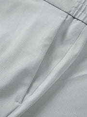 Men's Gray Textured Straight-Leg Pants