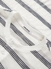 Men's Casual  Striped Henley Long-Sleeve T-Shirt