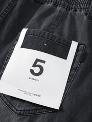 Men's Casual Relaxed Straight-Leg Denim Jeans