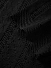 Men's Old Money Style 3D Cable-Knit Polo Shirt