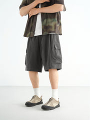 Men's Utility Cargo Shorts with 3D Pockets