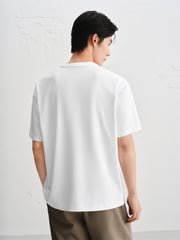 Men's Stretch T-Shirt with Unicorn Embroidery