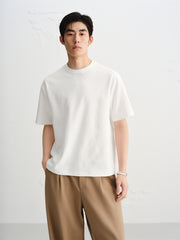 Men's Solid Allover Jacquard T-Shirt