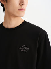 Men's Heavyweight Printed Embroidered T-Shirt