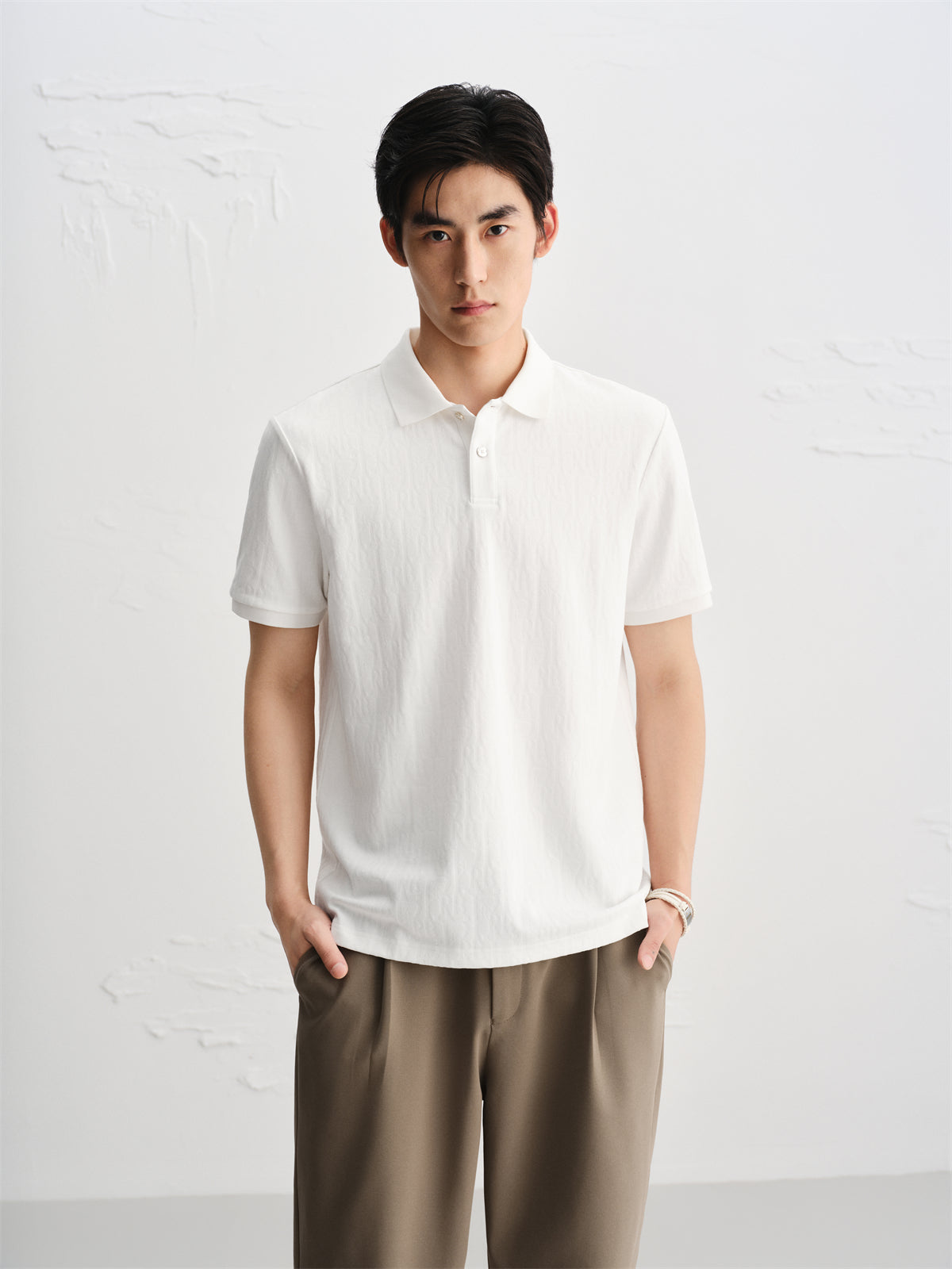Men's 3D Jacquard Polo Shirt