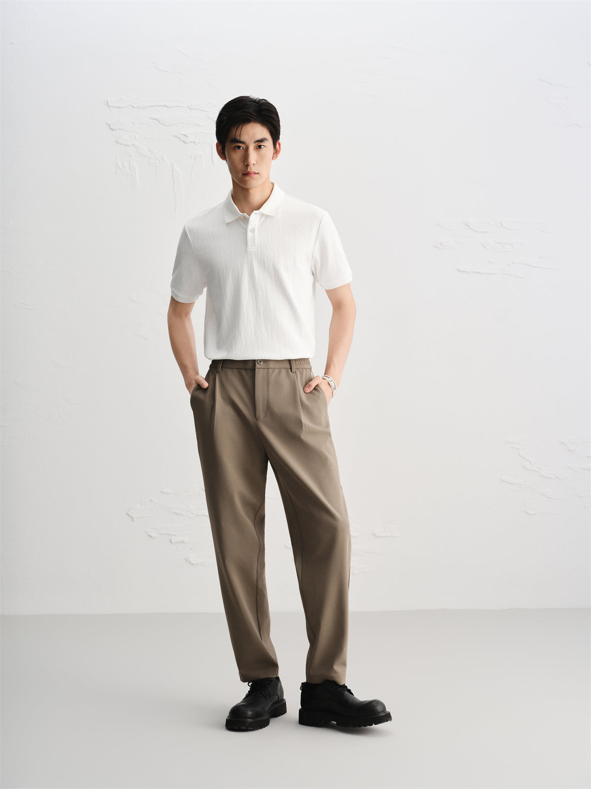 Men's 3D Jacquard Polo Shirt