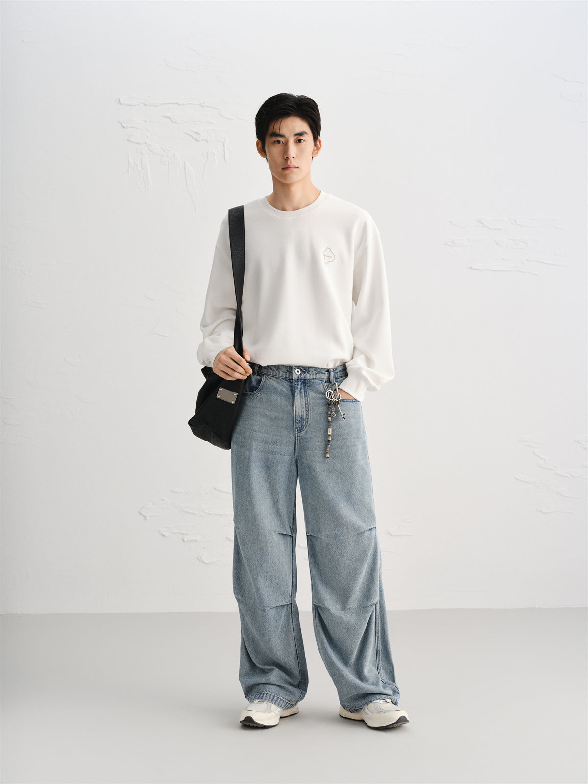 Men's Lyocell Wide-Leg Jeans
