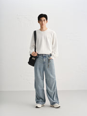 Men's Lyocell Wide-Leg Jeans