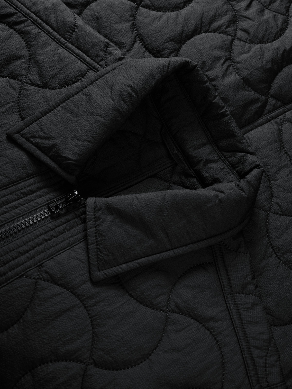 Men's Black Relaxed Quilted Padded Jacket