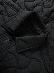 Men's Black Relaxed Quilted Padded Jacket