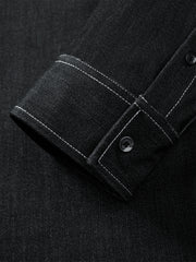 Men's Relaxed Contrast-Stitch Shirt