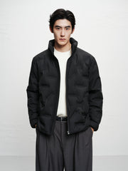 Men's Letter-Bonded Puffer Jacket