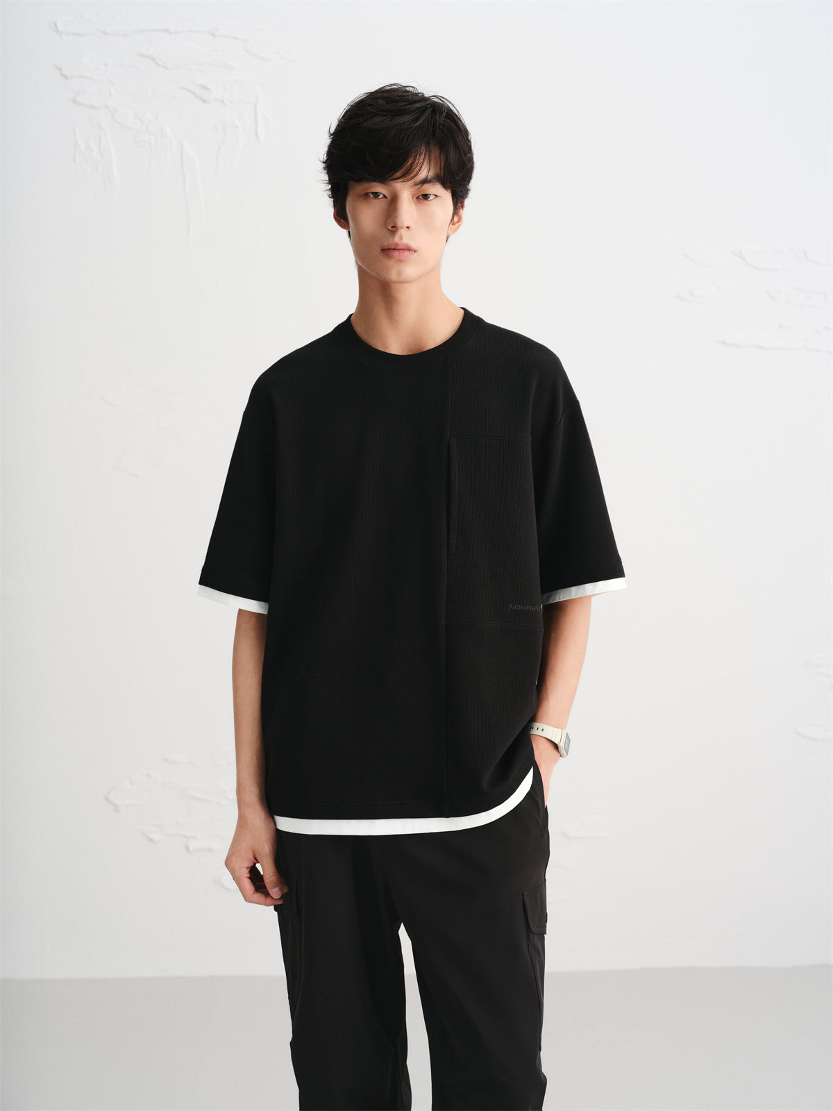 Men's Colorblock Antibacterial Waffle T-Shirt