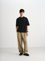 Men's Khaki Modal Wide-Leg Pants