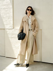 Women's Oversized Stand-Collar Trench Coat