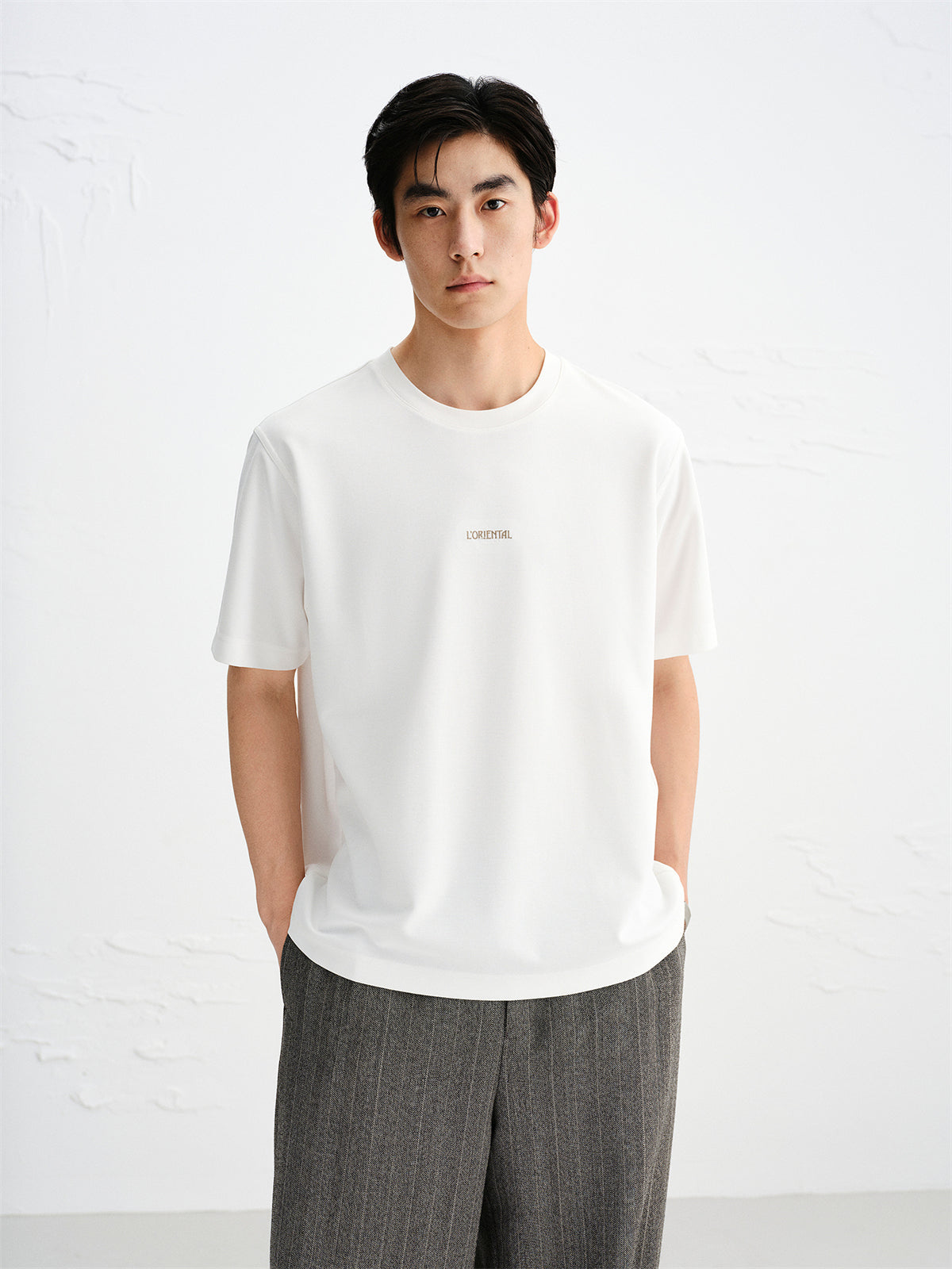 Men's Short-Sleeve T-Shirt with Back Embroidery
