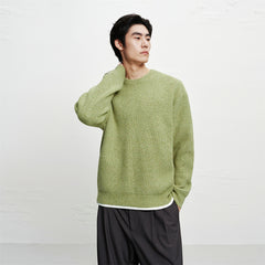 Men's Relaxed Solid Crewneck Sweater
