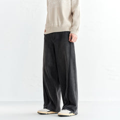 Men's Contrast-Panel Wide-Leg Jeans