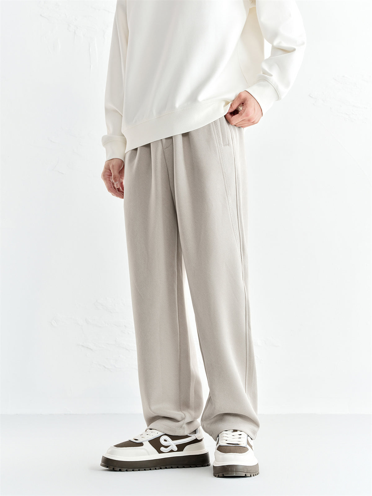 Men's Drawstring Waist Straight-Leg Sweatpants