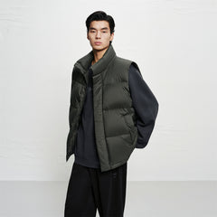 Men's Oversized Solid Down Vest