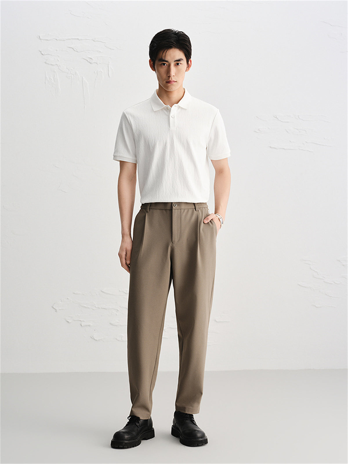 Men's 3D Jacquard Polo Shirt