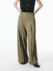 Women's Pleated High-Waisted Trousers