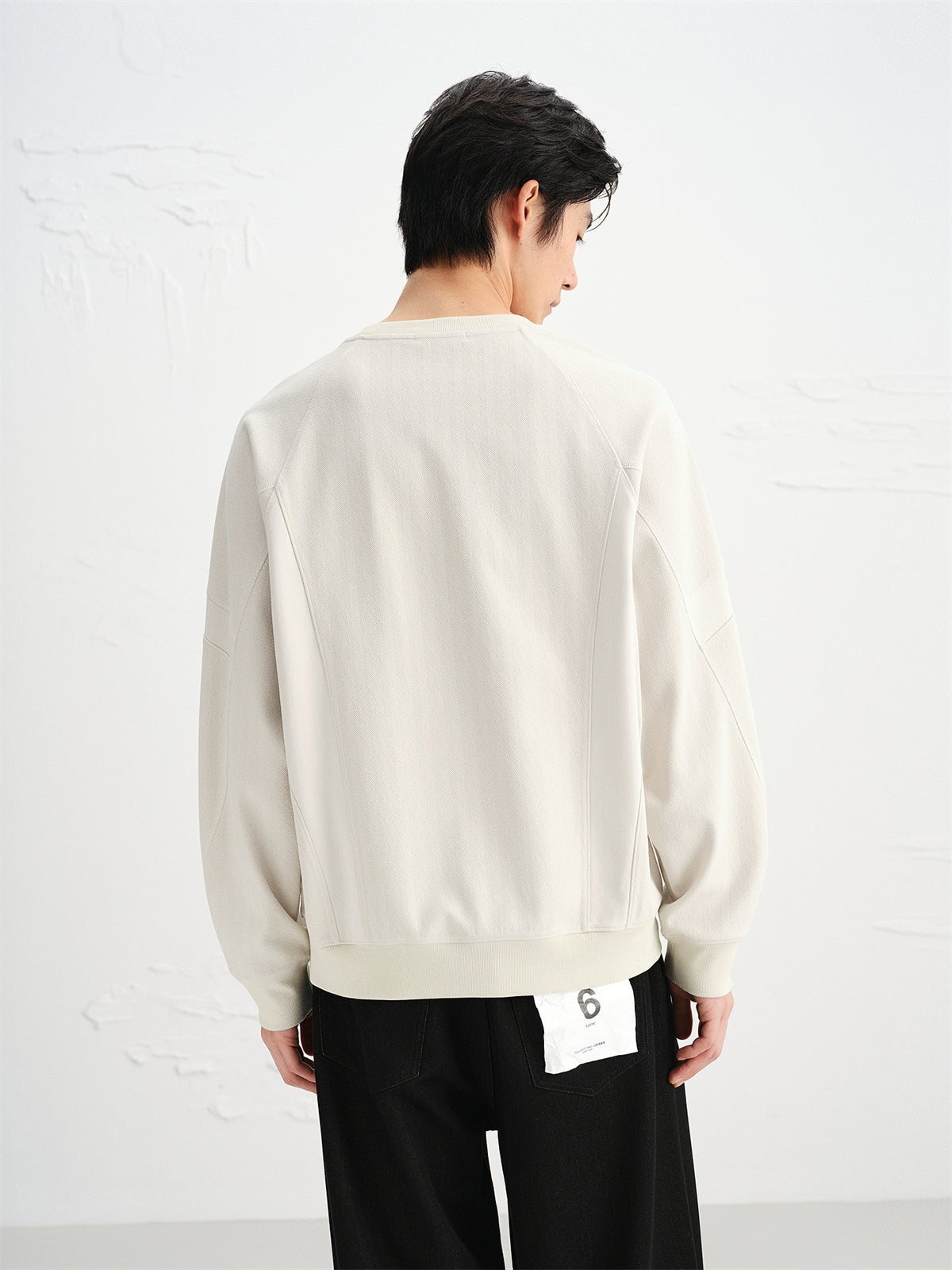 Men's Basic Jacquard Crewneck Sweatshirt