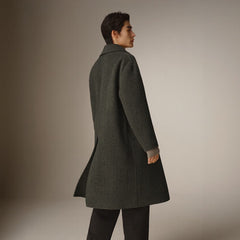 Men's Double-Breasted Alpaca Blend Coat