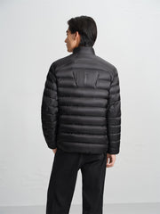 Men's Stand-Collar Goose Down Jacket with Contrast Details