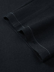Men's Vintage Contrast-Stitched Wide-Leg Faux Denim Pants