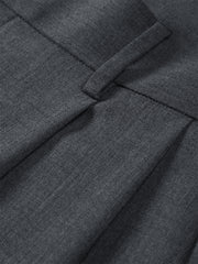 Men's Grey Relaxed Tapered Suit Pants