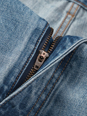 Men's Street-Style Washed Wide-Leg Jeans