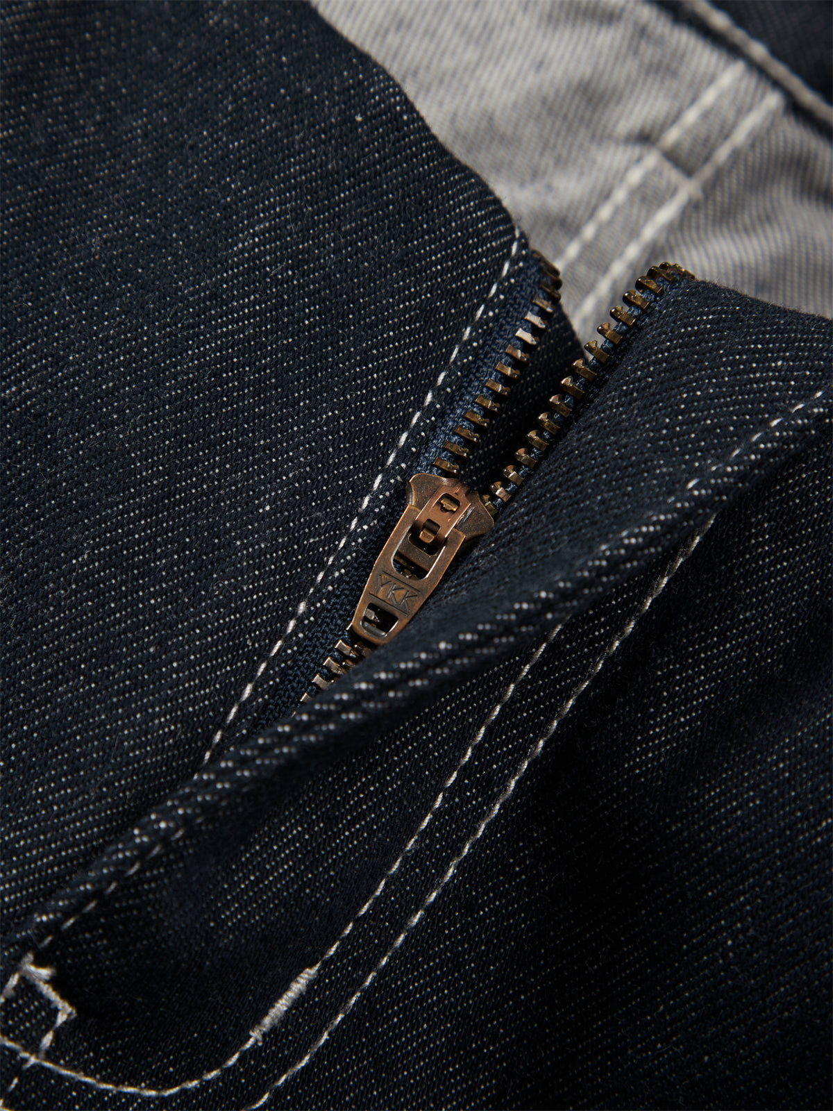 Men's Cotton Straight-Leg Jeans with Contrast Topstitching