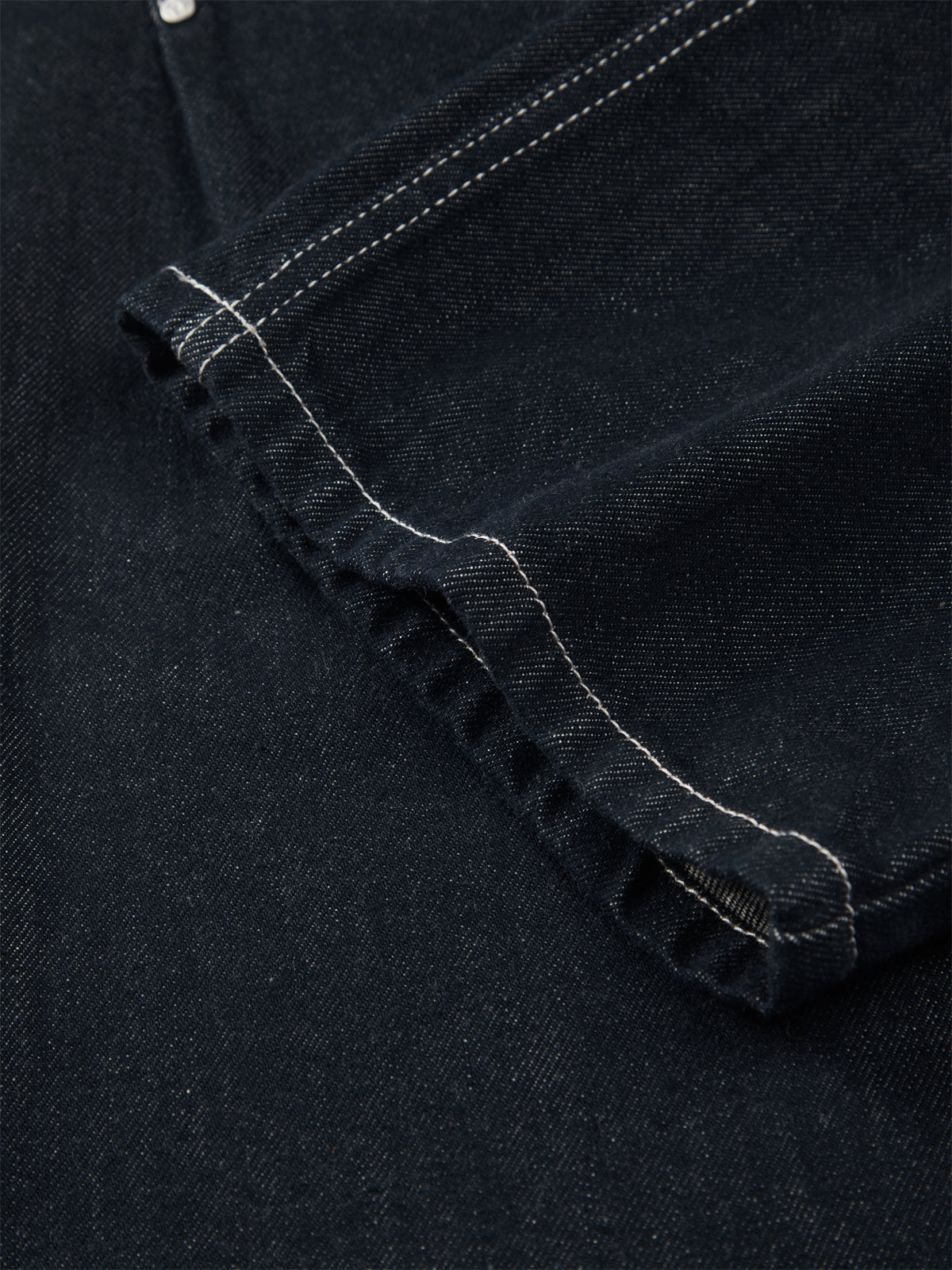 Men's Cotton Straight-Leg Jeans with Contrast Topstitching