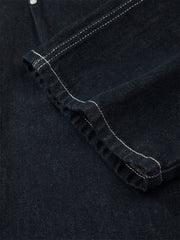 Men's Cotton Straight-Leg Jeans with Contrast Topstitching