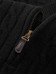 Men's Wool-Blend Cable Knit Textured Sweater