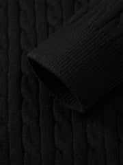 Men's Wool-Blend Cable Knit Textured Sweater
