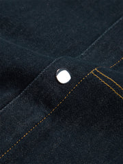 Men's Denim Shirt with Contrast Topstitching