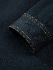 Men's Denim Shirt with Contrast Topstitching