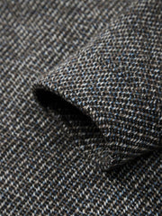Men's Tweed-Texture Jacket with Suede Trim