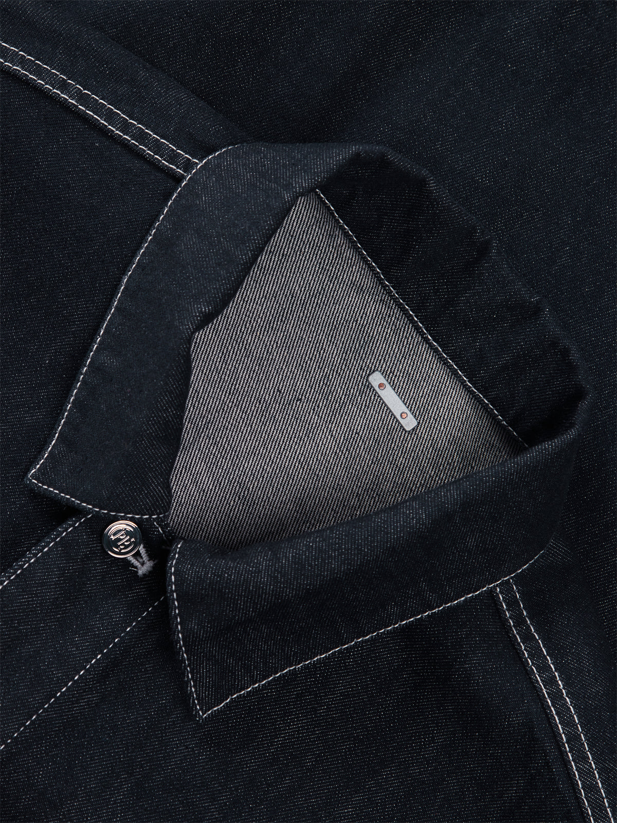 Men's Vintage Contrast Topstitching Denim Jacket