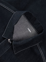 Men's Vintage Contrast Topstitching Denim Jacket